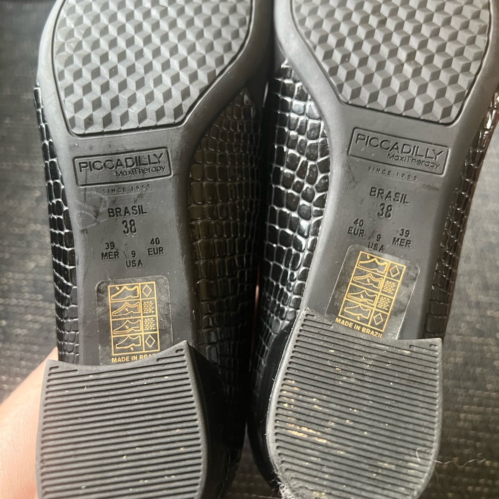 Picadilly Fashion Black Glossy Cap-Toe Flats - Picture 5 of 5